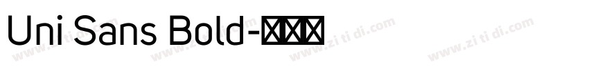 Uni Sans Bold字体转换
